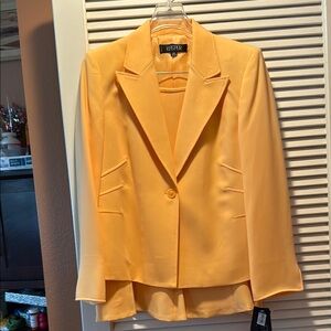 Kasper Yellow/Orange Blazer Structured Women’s Suit